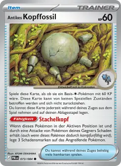 Antikes Kopffossil