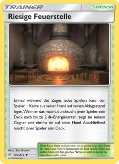 Riesige Feuerstelle